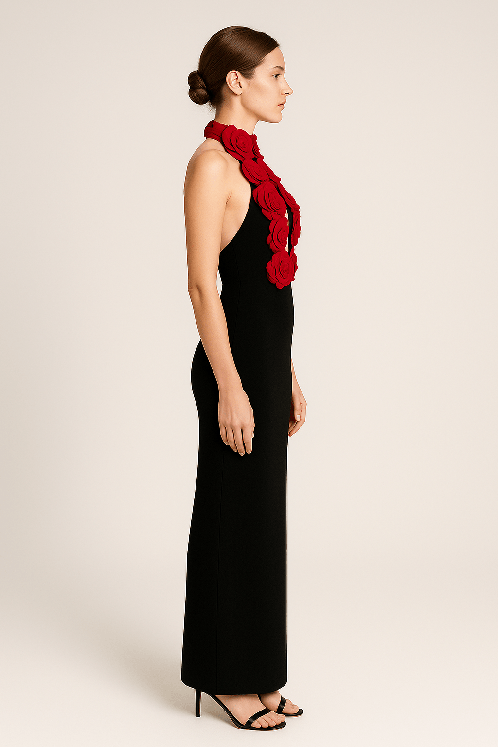 Juliette 3D Floral Bandage Gown by Luxe Lane | from Luxe Lane | SKU:  | Barcode:  | Options: S | Juliette 3D Floral Bandage Gown