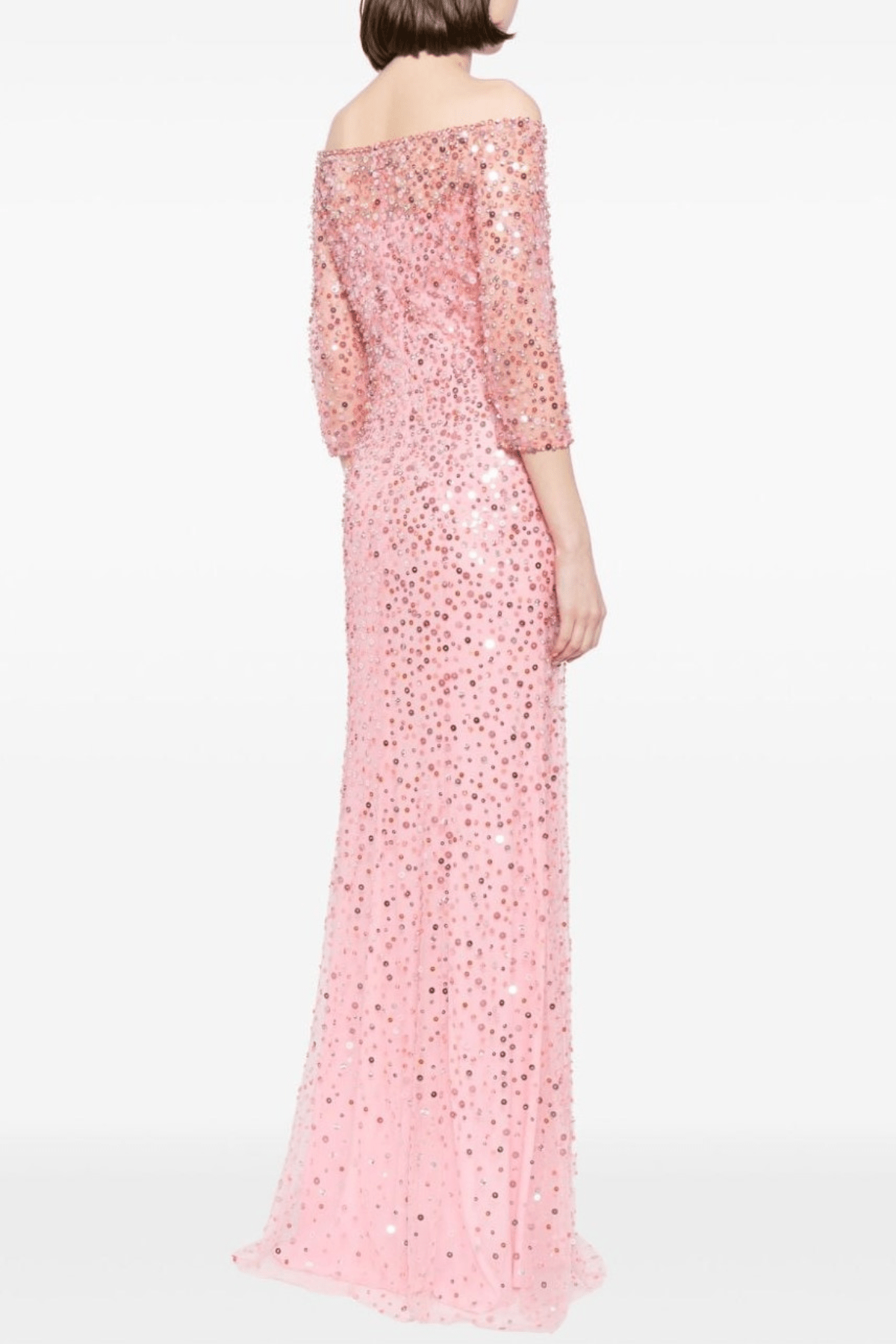 Liesel Off - Shoulder Sequin Maxi Evening DressPINKSpinkLuxe Lane