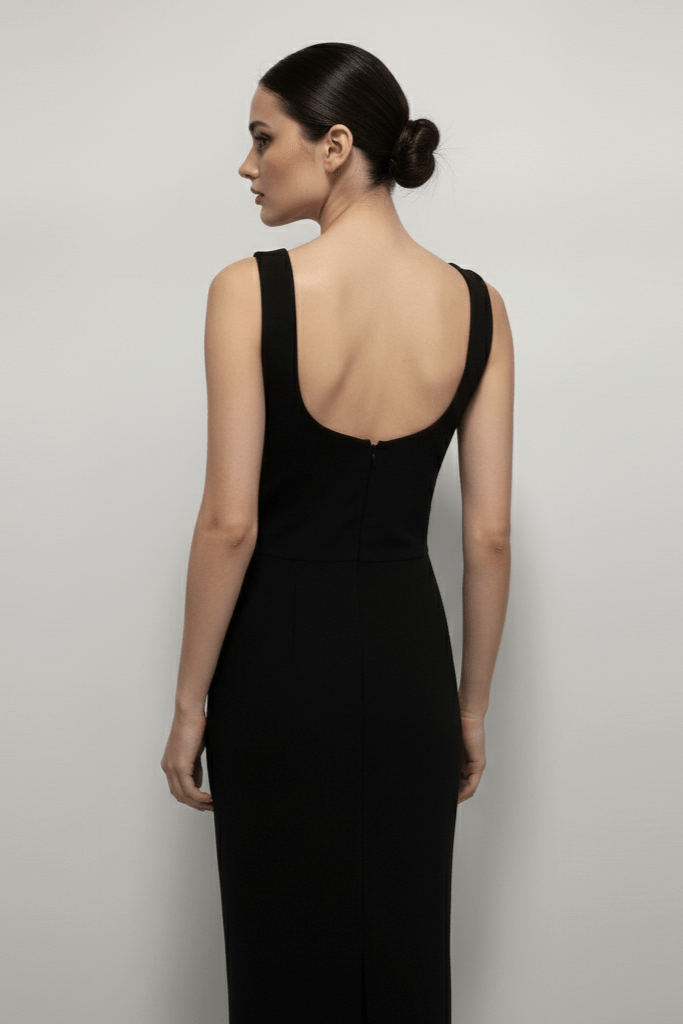 Lyandra Black Diamond Floral Maxi Gown by Shine | dresses from Luxe Lane | SKU: HD10678-1 | Barcode:  | Options: Black S | Lyandra Black Diamond Floral Maxi Gown