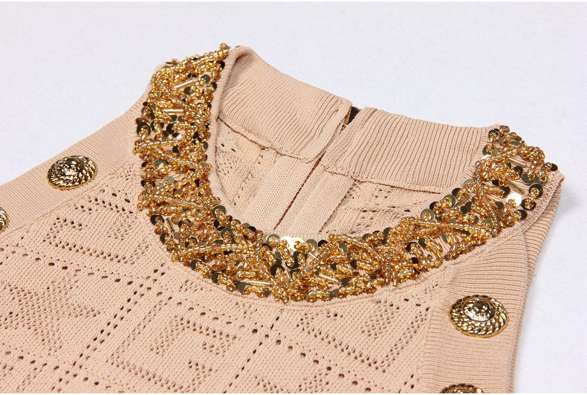 Midnight Empress Chain - Embellished by Luxe Lane | heath gown from Luxe Lane | SKU:  | Barcode:  | Options: White S | Midnight Empress Chain - Embellished