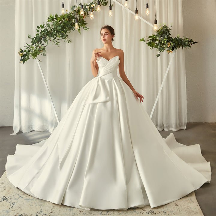 Mily Bridal Sweetheart Neck Sleeveless coming soonWedding DressIvory50 cmLuxe Lane