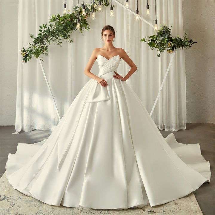 Mily Bridal Sweetheart Neck Sleeveless coming soonWedding DressIvory50 cmLuxe Lane