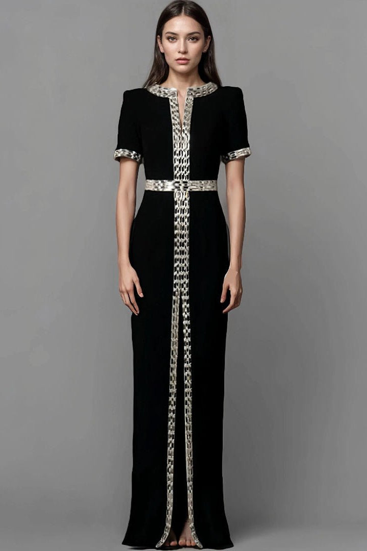 Mirabelle Rhinestone Embellished Gown by Luxe Lane | from Luxe Lane | SKU:  | Barcode:  | Options: S | Wholesale Women Luxury Designer Brand Dress Factory Womens Party Wear Ladies Elegant High Formal Rhinestone Evening Dresses