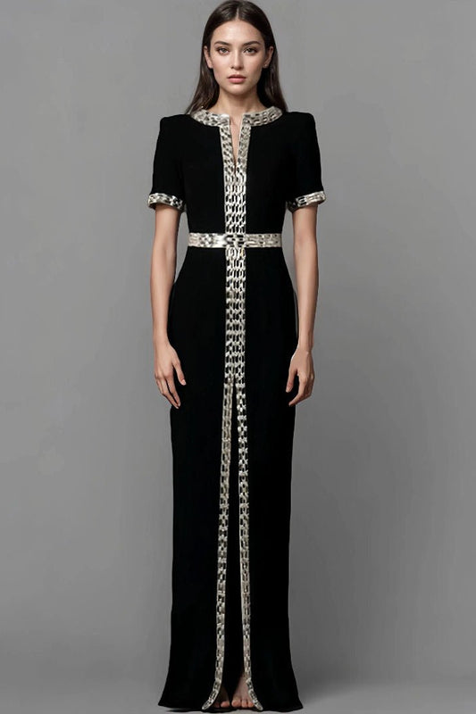 Mirabelle Rhinestone Embellished Gown by Luxe Lane | from Luxe Lane | SKU:  | Barcode:  | Options: S | Wholesale Women Luxury Designer Brand Dress Factory Womens Party Wear Ladies Elegant High Formal Rhinestone Evening Dresses