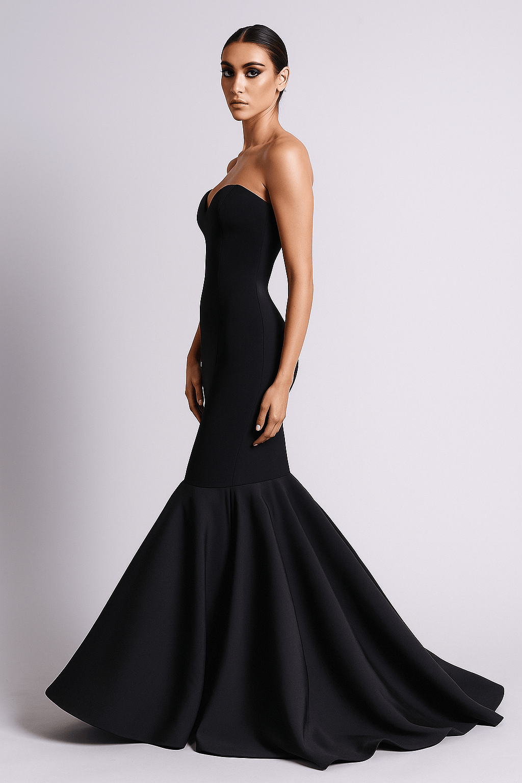 Noir Siren Gown Off - the - Shoulder by Luxe Lane | mermaid gown from Luxe Lane | SKU:  | Barcode:  | Options: Black XS | Noir Siren Gown Off - the - Shoulder