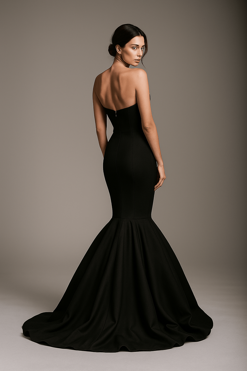 Noir Siren Gown Off - the - Shoulder by Luxe Lane | mermaid gown from Luxe Lane | SKU:  | Barcode:  | Options: Black XS | Noir Siren Gown Off - the - Shoulder