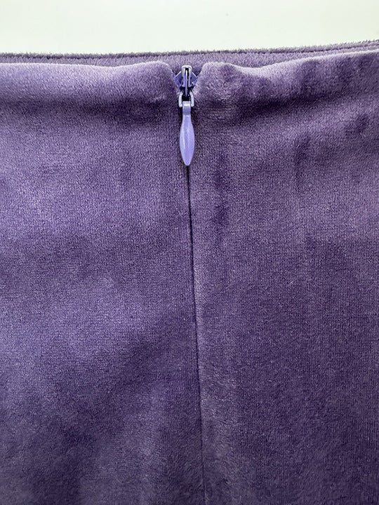 Off - Shoulder Ruched Velvet Two - Piece Maxi Skirt Set by Shine | one set from Luxe Lane | SKU: -1 | Barcode:  | Options: Purple S(2) | Custom Designer High End Off Shoulder Ruched Crop Top Long Skirt Elegant Purple Velvet Two Piece Skirt Set for Club Party