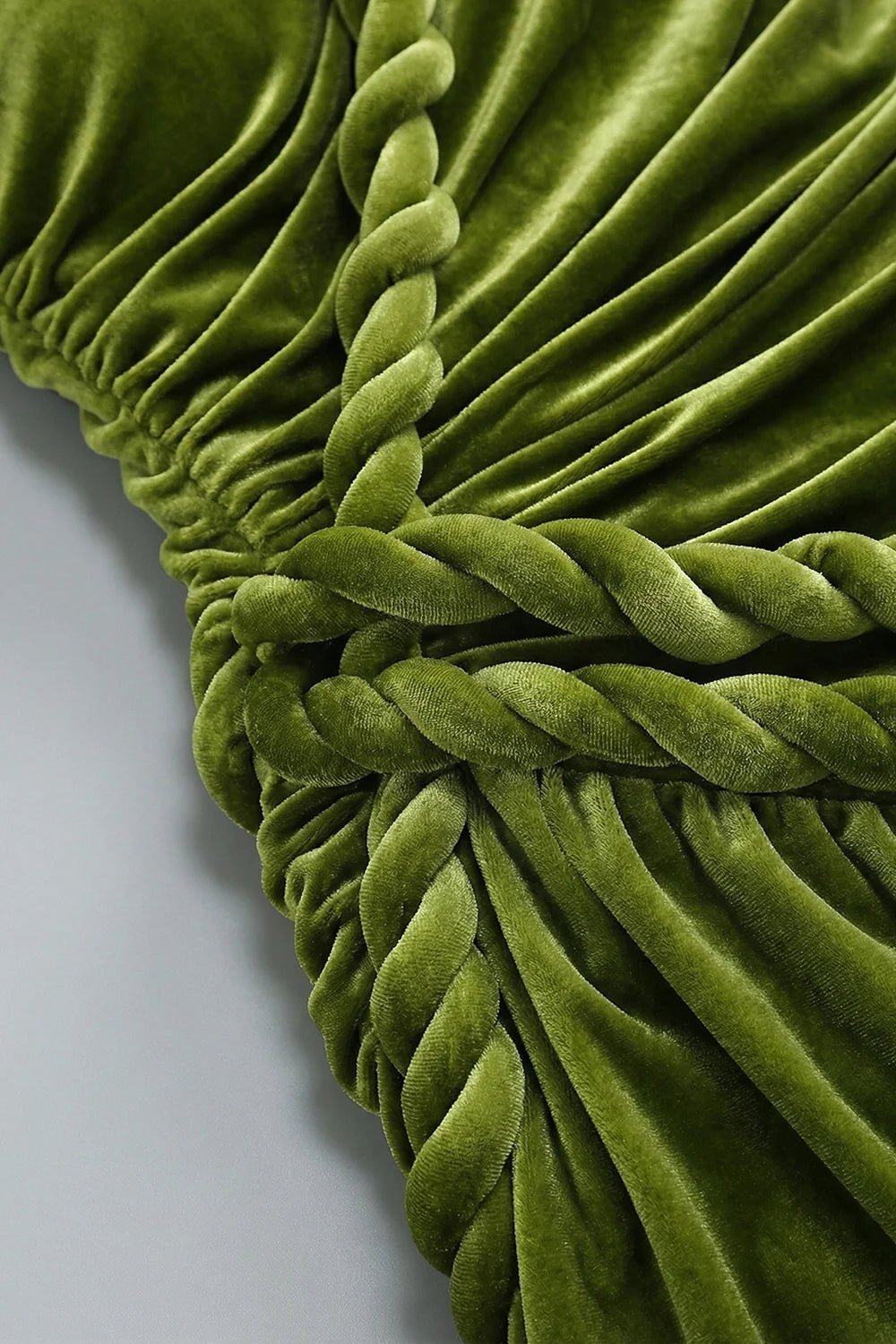 Olive Velvet One Shoulder Maxi DressEvening DressesGreenS(2)greenLuxe Lane