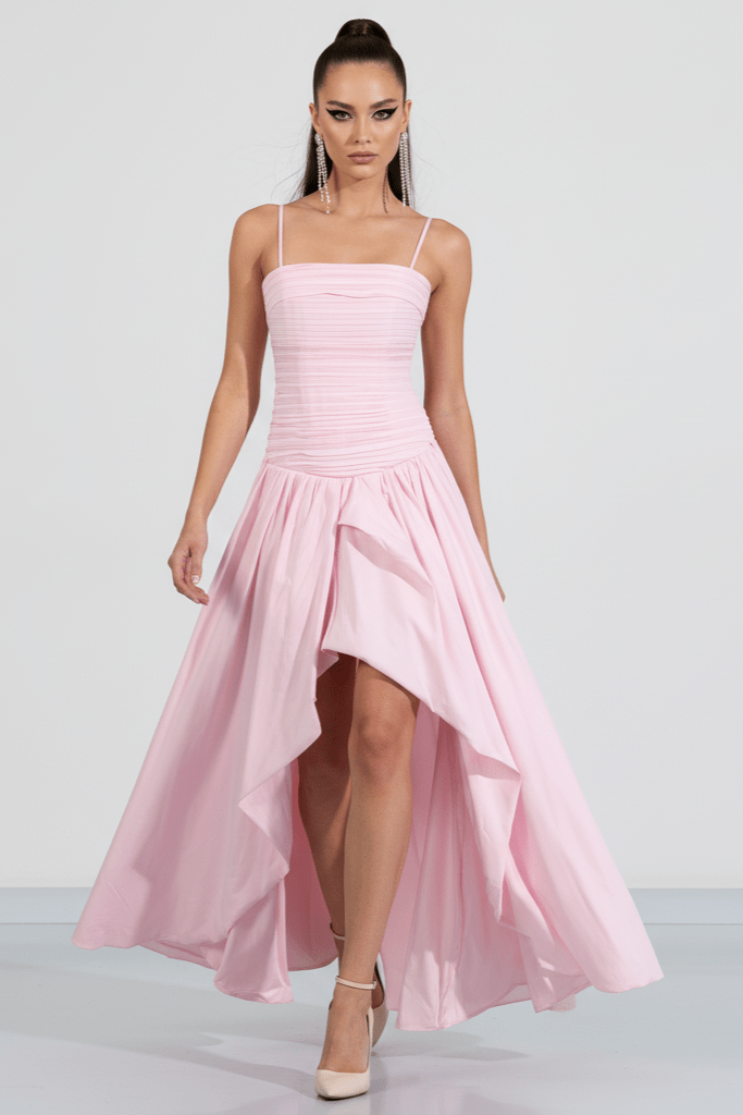 Pleated Corset Maxi Gown by Luxe Lane | from Luxe Lane | SKU:  | Barcode:  | Options: Black S | Pleated Corset Maxi Gown