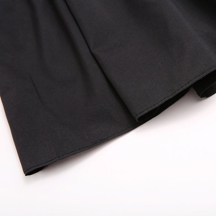 Puff Sleeve A - Line Maxi Casual Dress by Shine | Maxi Casual Dress from Luxe Lane | SKU: -1 | Barcode:  | Options: Black S(2) | Summer Lady Stylish Cotton Puff Hubble - bubble Sleeve A - line Black Maxi Casual Dress