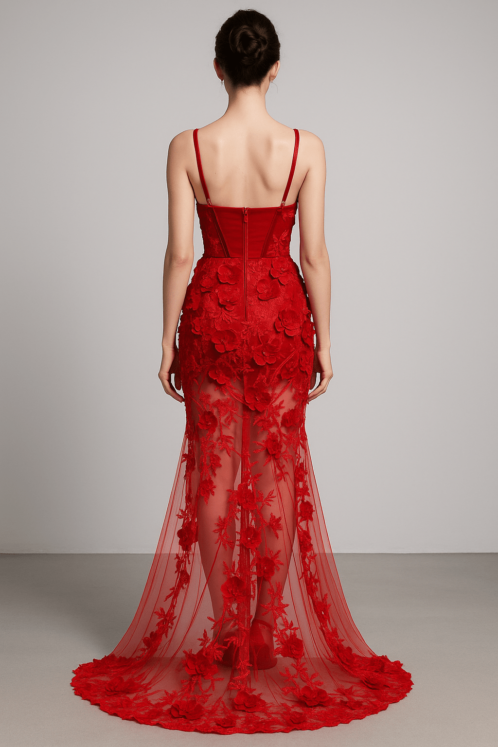 Red Embroidered Evening Elegance by Luxe Lane | from Luxe Lane | SKU:  | Barcode:  | Options: Red S | Red Embroidered Evening Elegance