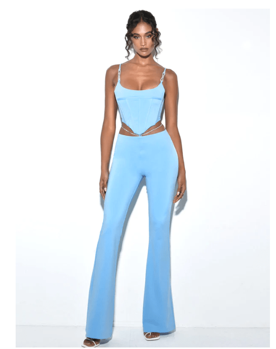 Rhea Fitted Camisole Two - Piece Set by Luxe Lane | from Luxe Lane | SKU:  | Barcode:  | Options: Black XS | New Arrival Women's Solid Color Tight Sexy Dress Women's Camisole Undershirt Two - piece Set