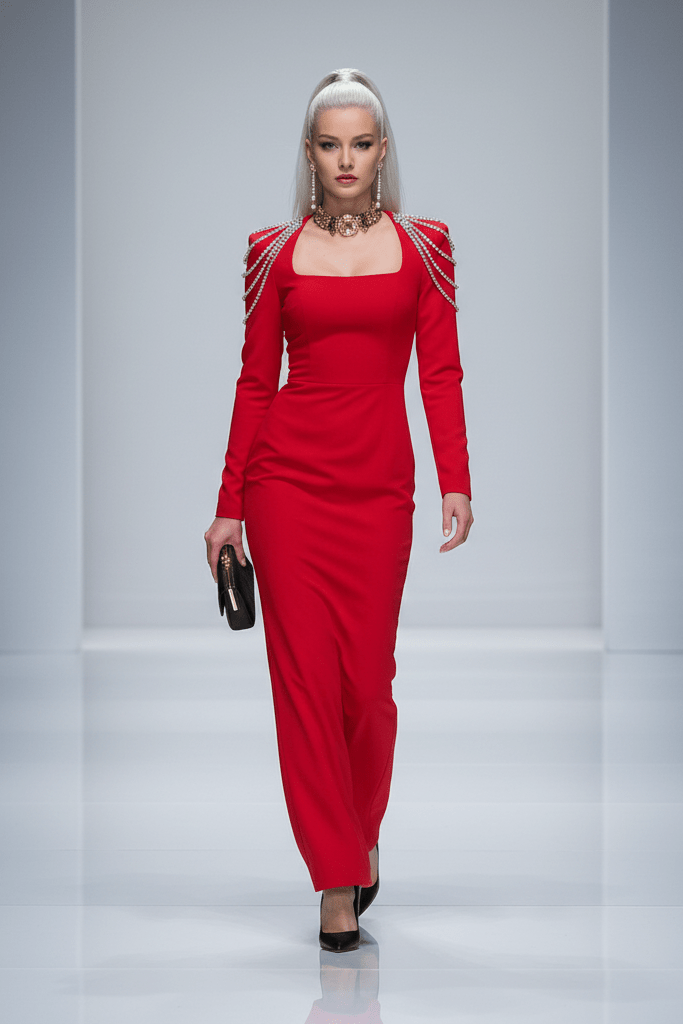 Rhinestone Long Sleeve Bodycon Evening Dress by Shine | from Luxe Lane | SKU: -6 | Barcode:  | Options: Black M(8) | Rhinestone Long Sleeve Bodycon Evening Dress