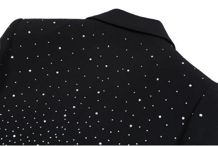 Rhinestone Ombre Cropped Blazer JacketBlazerBlackS(6)blackLuxe Lane