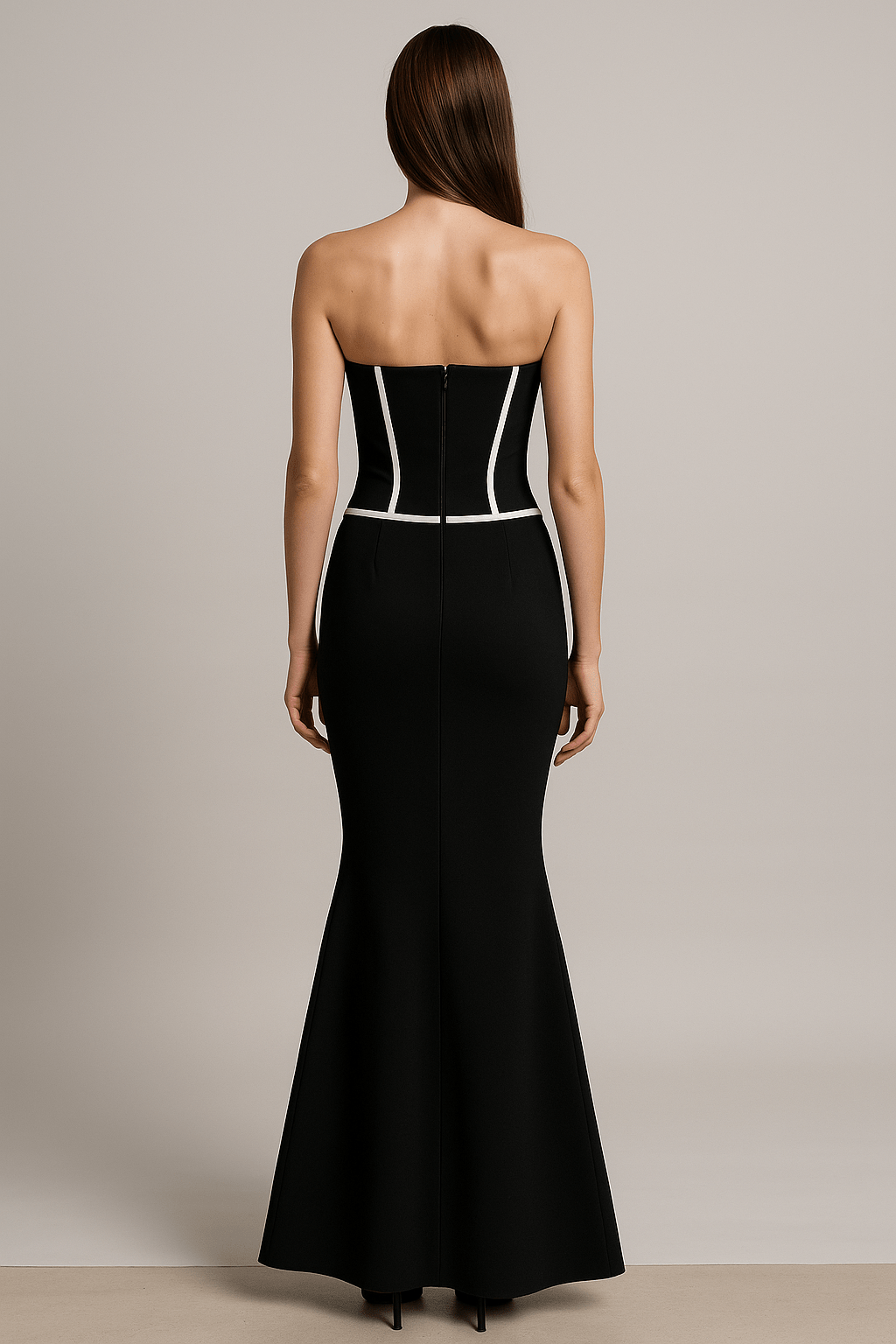 Rosa 3D Mermaid Evening Gown by Luxe Lane | from Luxe Lane | SKU:  | Barcode:  | Options: S | Rosa 3D Mermaid Evening Gown