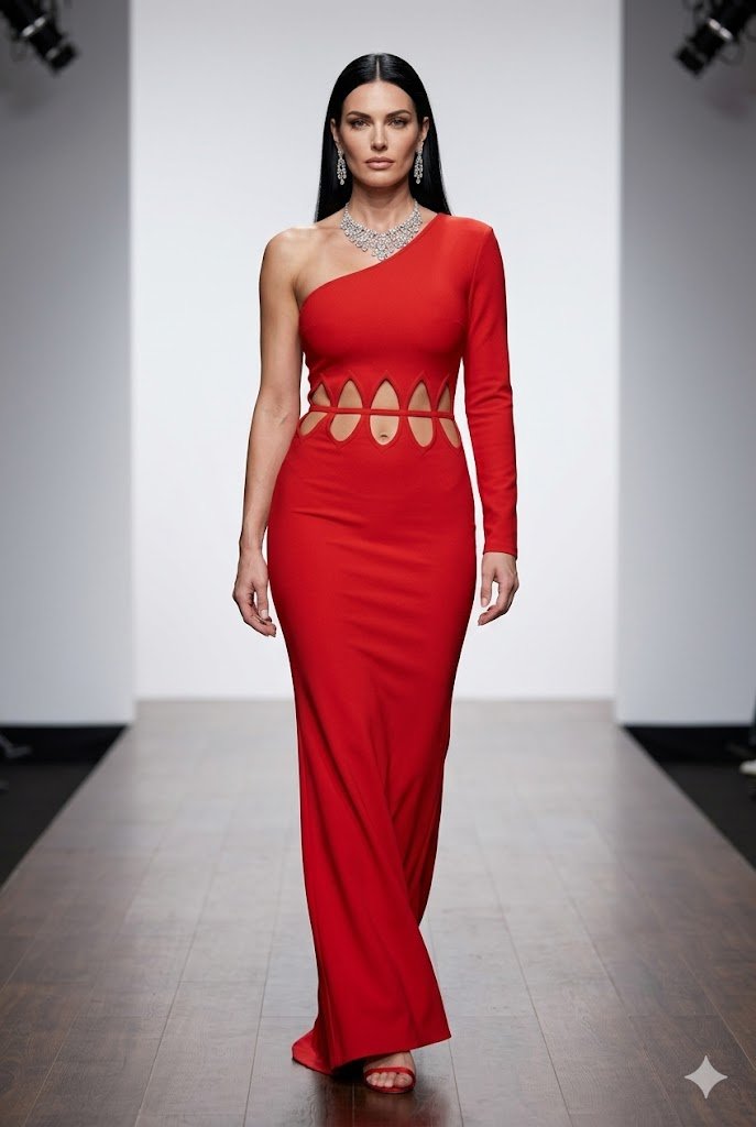 Scarlet Eclipse Cut Out Maxi DressEvening DressesRedS(2)redLuxe Lane