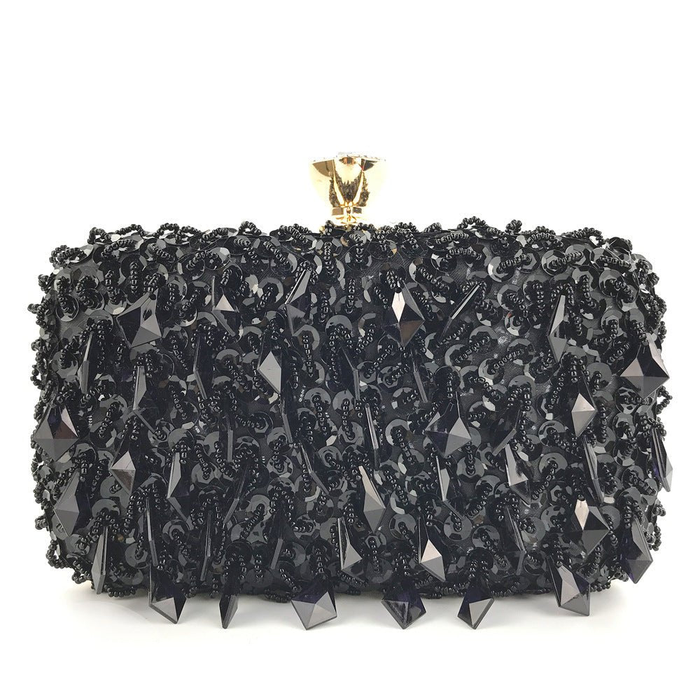 Sequin Chain Evening Bag for Women by CJ | 0 from Luxe Lane | SKU: CJBHNSNS29275-Black | Barcode:  | Options: Black | Sequin Chain Evening Bag for Women