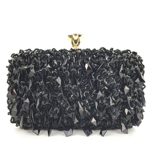 Sequin Chain Evening Bag for Women by CJ | 0 from Luxe Lane | SKU: CJBHNSNS29275-Black | Barcode:  | Options: Black | Sequin Chain Evening Bag for Women