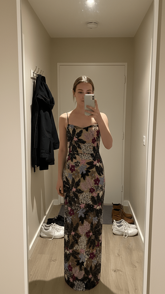 Sequin Floral Embroidered Maxi Evening DressParty dressesblackS(2)Luxe Lane