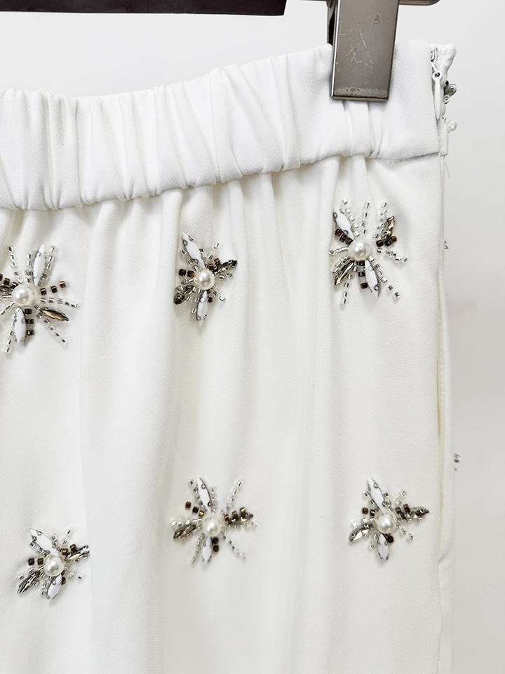 Star Embellished Blazer Trouser SetPants SuitsWhiteS(2)Luxe Lane