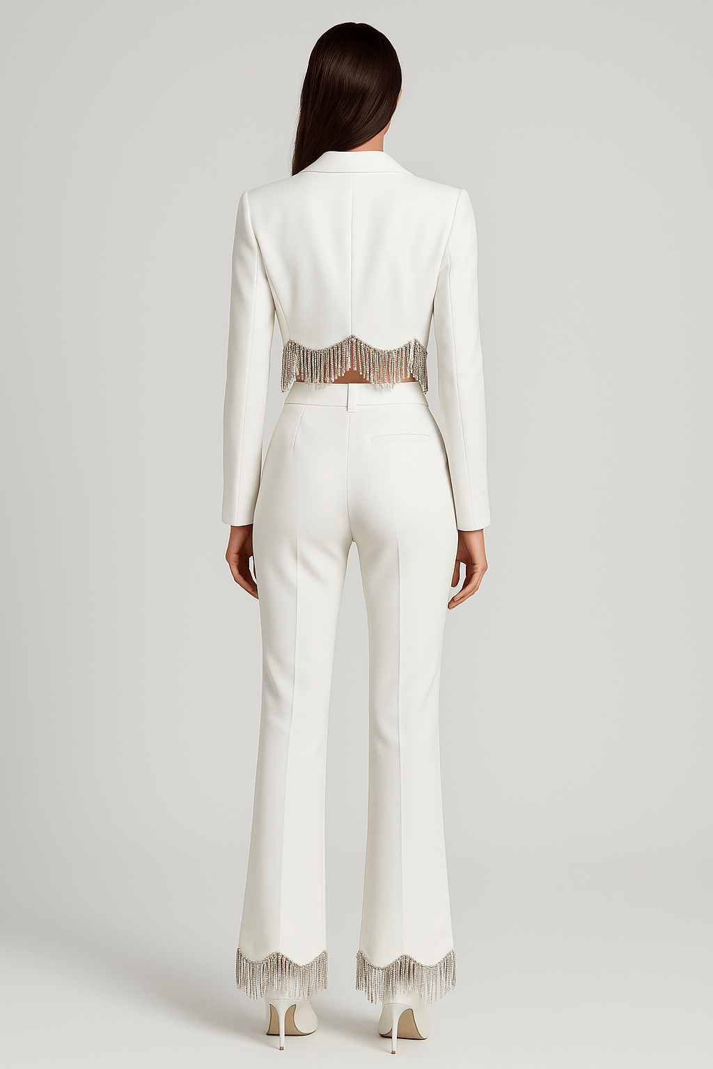 Tassel Chains Suits Set by Luxe Lane | from Luxe Lane | SKU:  | Barcode:  | Options: White XS | Tassel Chains Suits Set