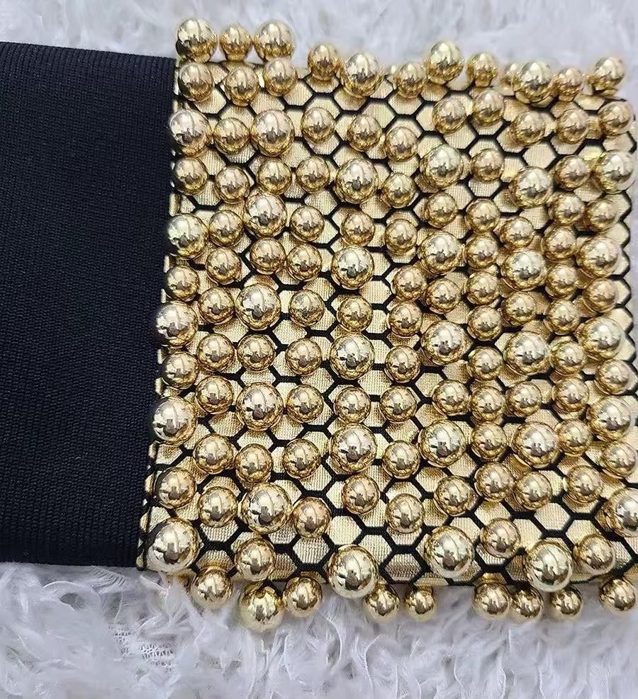 Valencia Beaded Backless Gown by Luxe Lane | from Luxe Lane | SKU:  | Barcode:  | Options: black S | Valencia Beaded Backless Gown