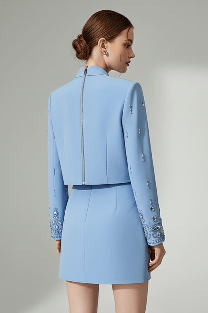 Valencia Rhinestone Beaded 2 - Piece Set by Luxe Lane | from Luxe Lane | SKU:  | Barcode:  | Options: Yellow S | Valencia Rhinestone Beaded 2 - Piece Set