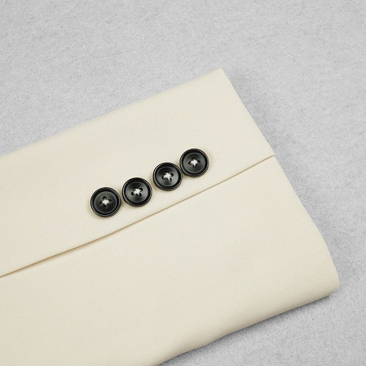 White Cut - Out Single Button Women's Blazer Suit by Luxe Lane | Suits from Luxe Lane | SKU: -1 | Barcode:  | Options: White XS(4) | Ladies Suits Cut Out Women Blazer White Elegant Women's Suits & Tuxedo