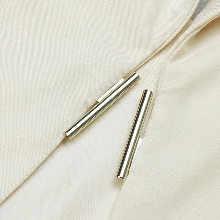 White Cut - Out Single Button Women's Blazer Suit by Luxe Lane | Suits from Luxe Lane | SKU: -1 | Barcode:  | Options: White XS(4) | Ladies Suits Cut Out Women Blazer White Elegant Women's Suits & Tuxedo