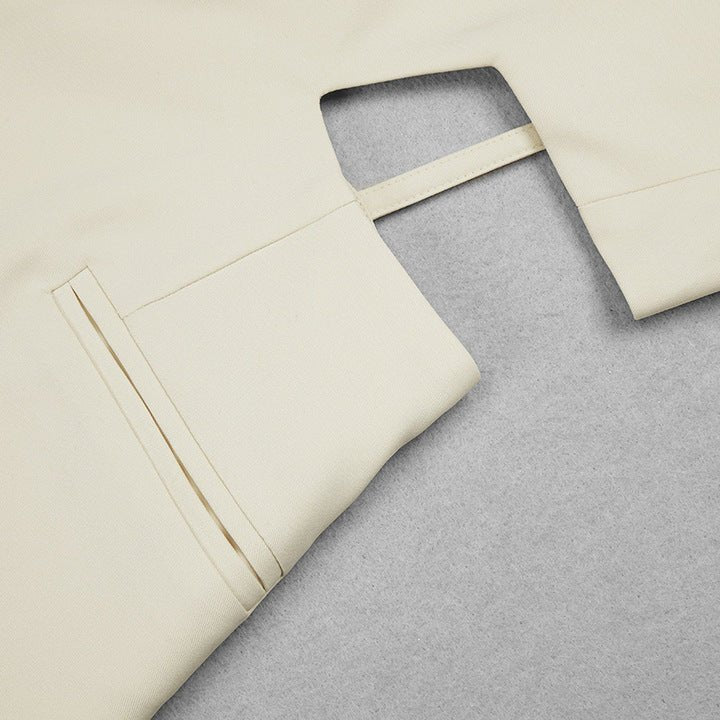 White Cut - Out Single Button Women's Blazer Suit by Luxe Lane | Suits from Luxe Lane | SKU: -1 | Barcode:  | Options: White XS(4) | Ladies Suits Cut Out Women Blazer White Elegant Women's Suits & Tuxedo